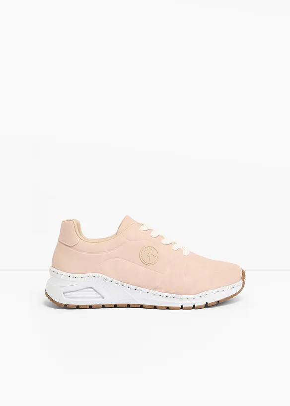 Komfort-sneakers med polstret inners&aring;le fra Rieker, Rieker