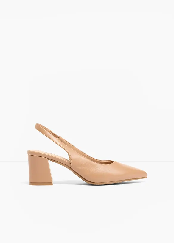 Slingbacks med blokkh&aelig;l, bonprix