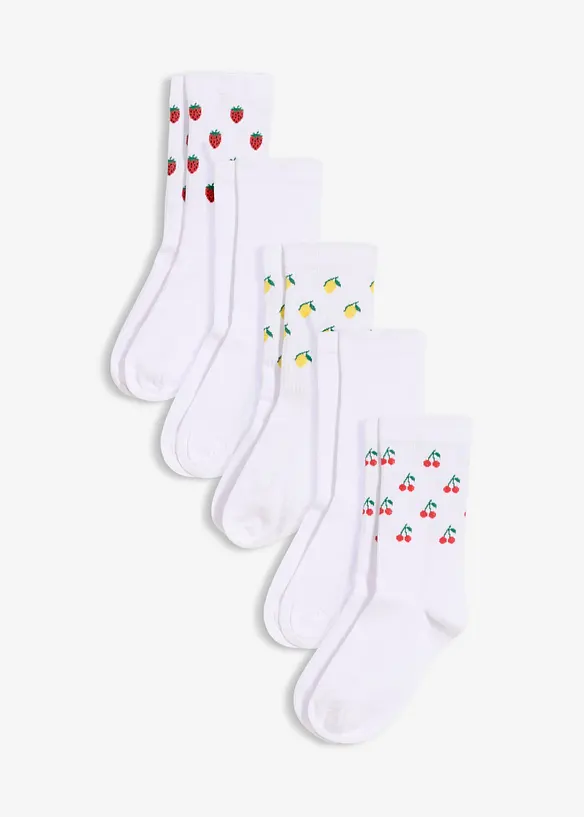 Tennissokker med &oslash;kologisk bomull (5-pack), bonprix