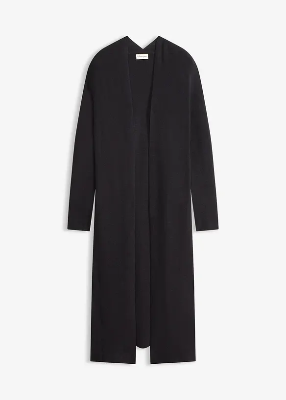 Lang strikkejakke med viskose, bonprix