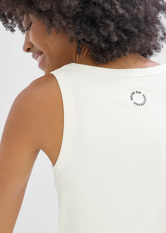 Singlet av ribbet, hurtigt&oslash;rkende materiale, bonprix