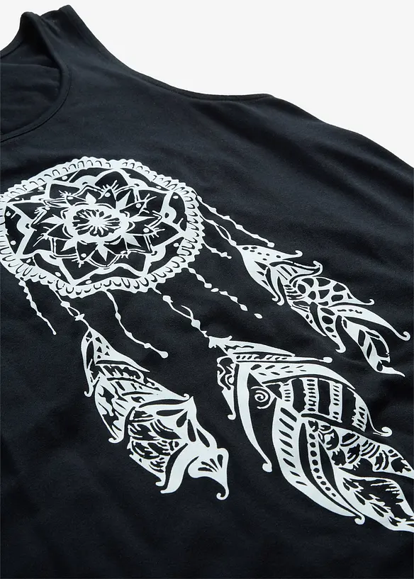 Lang topp med print, bonprix