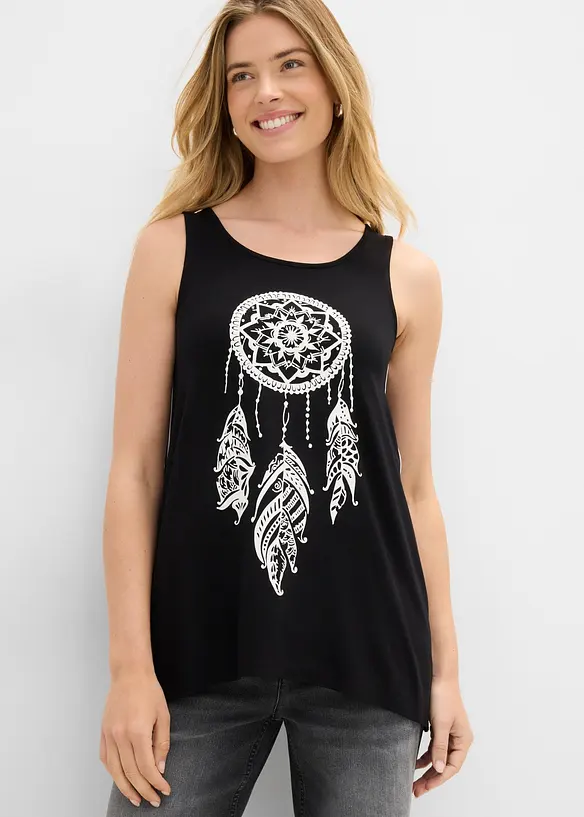 Lang topp med print, bonprix