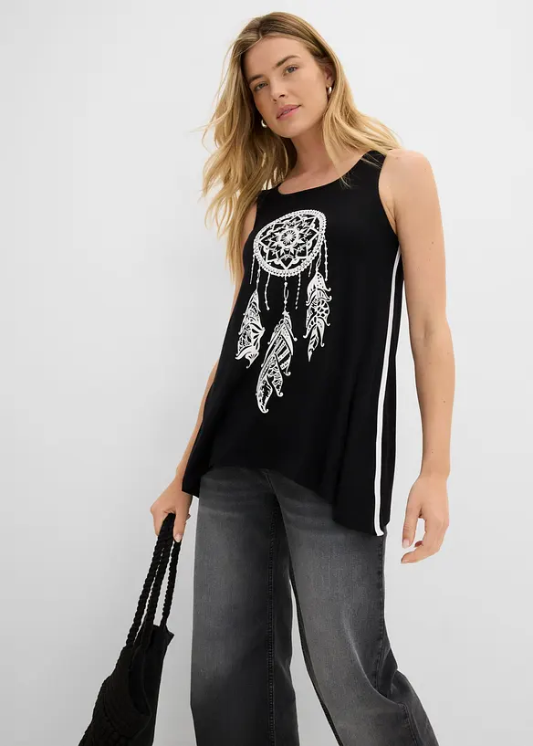 Lang topp med print, bonprix