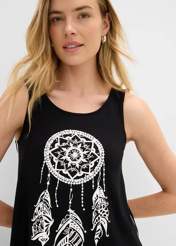 Lang topp med print, bonprix