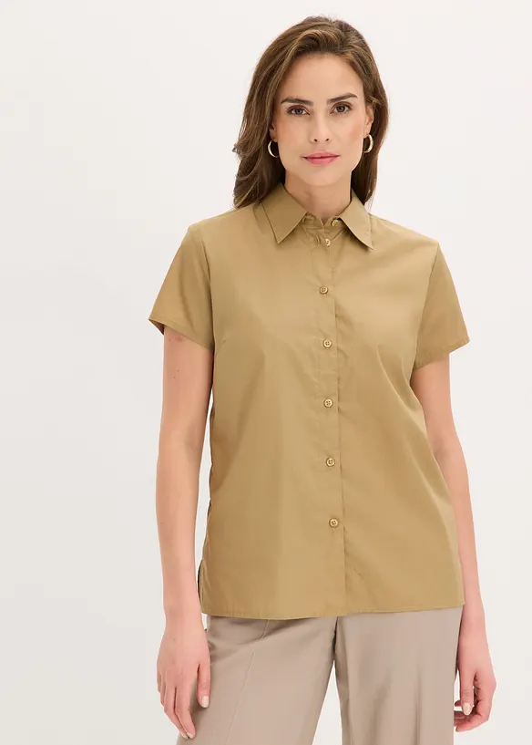 Kortermet bluse i poplin, bonprix