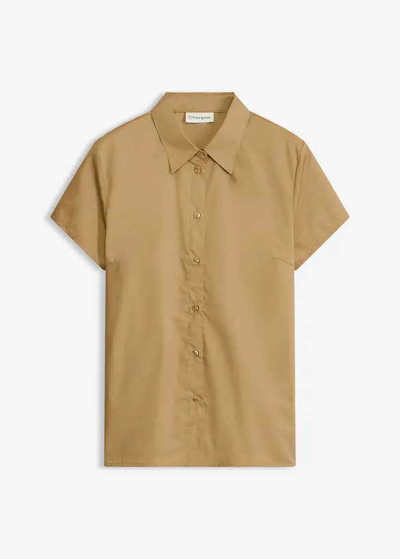 Kortermet bluse i poplin, bonprix