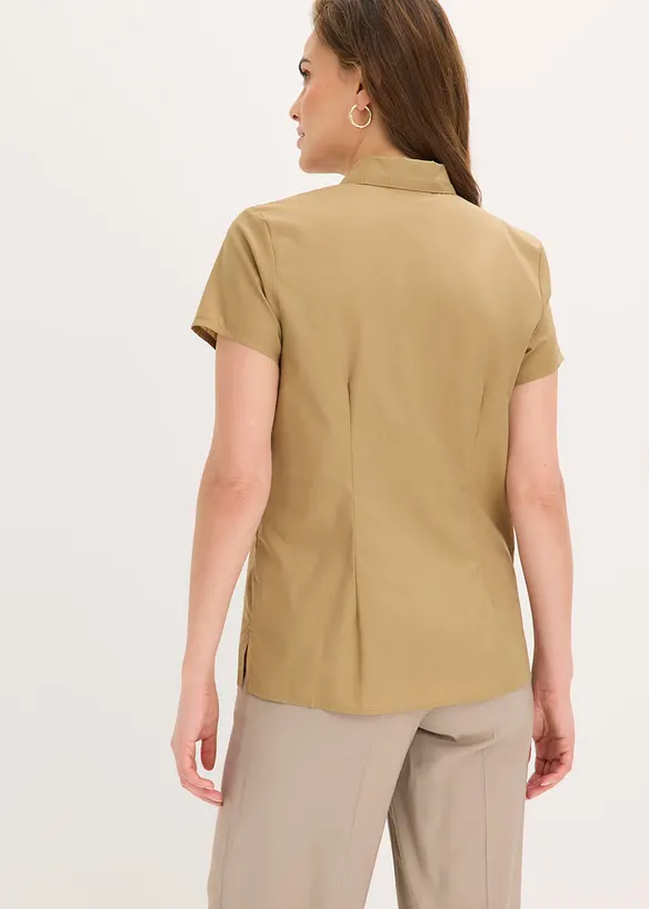Kortermet bluse i poplin, bonprix