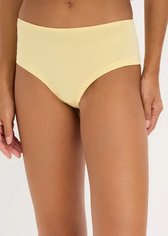 H&oslash;y truse i myk bomull med blonder (4-pack), bonprix