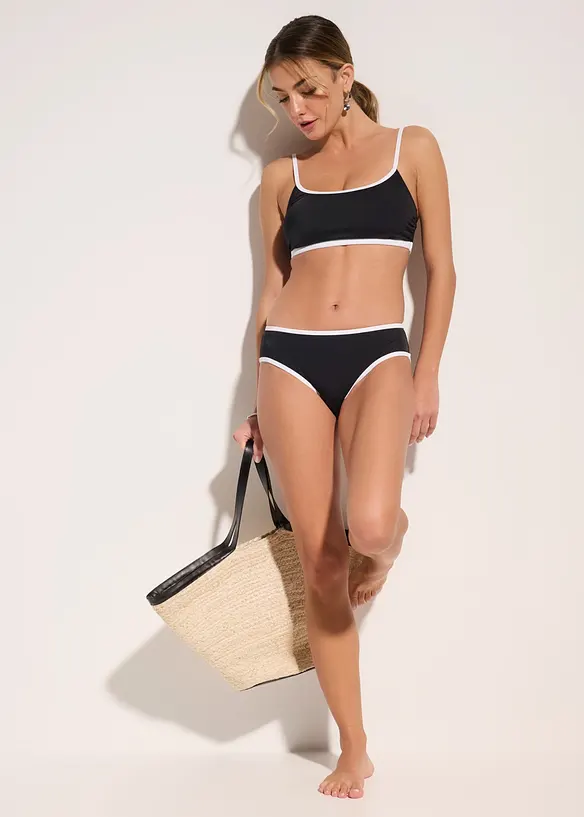 Bikinibukse med hvite kontrasts&oslash;mmer, bonprix