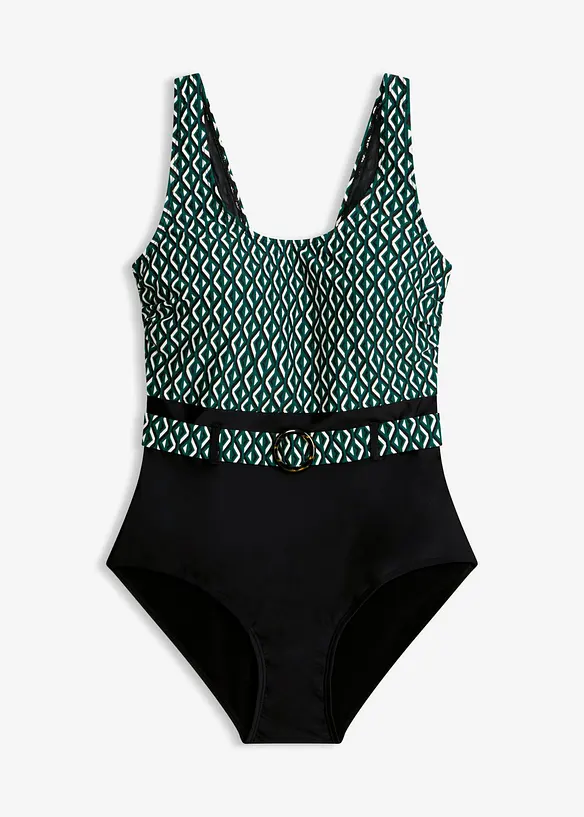 Medium shape-badedrakt med belte, bonprix