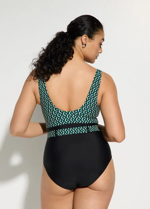 Medium shape-badedrakt med belte, bonprix