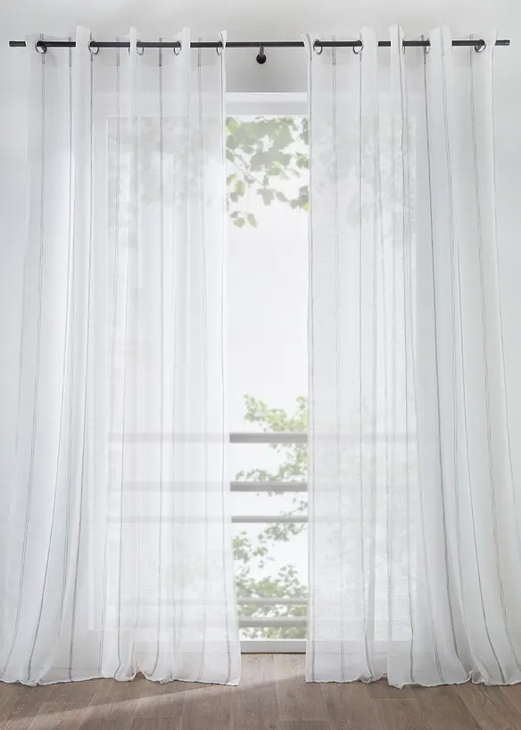Gardin med stripem&oslash;nster (1-pack), bonprix