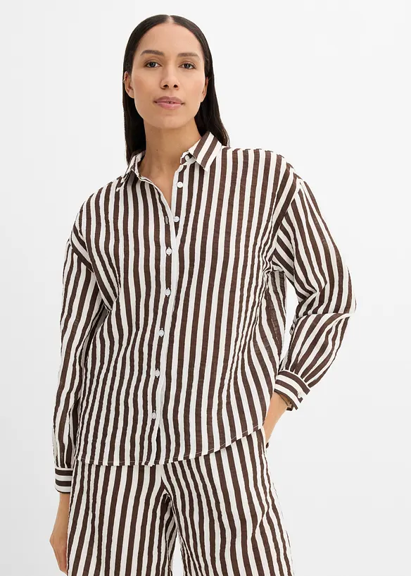 Skjorte i 100% bomullsmusselin, bonprix