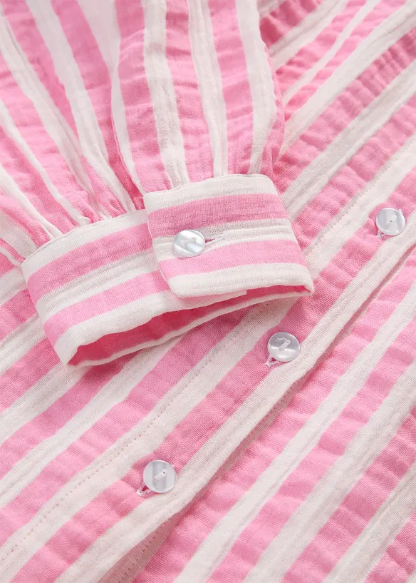 Musselin-bluse av 100% bomull, bonprix