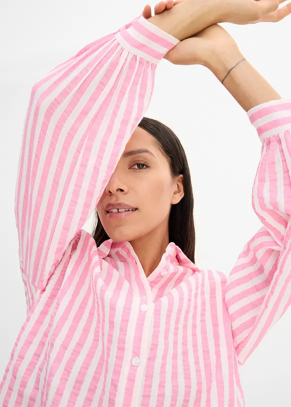 Musselin-bluse av 100% bomull, bonprix