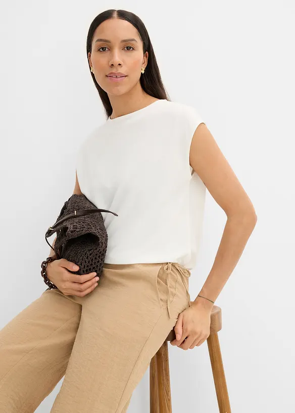 Oversized topp av myk viskosemiks, bonprix