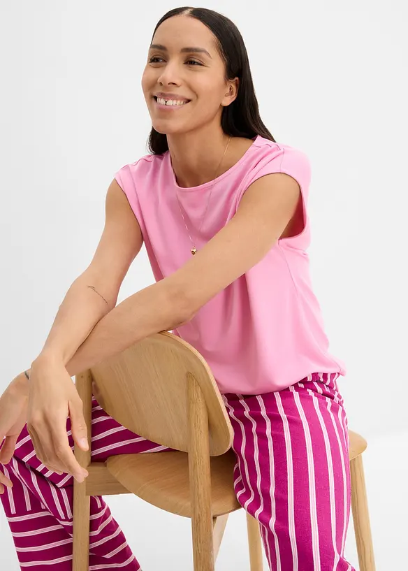 Oversized topp av myk viskosemiks, bonprix