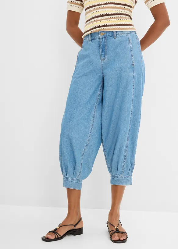 Ballongjeans Mid Waist, komfortlinning, bonprix