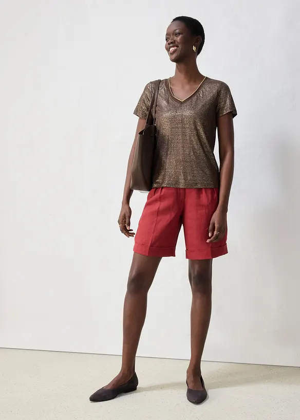 Lintopp med lurex, bonprix