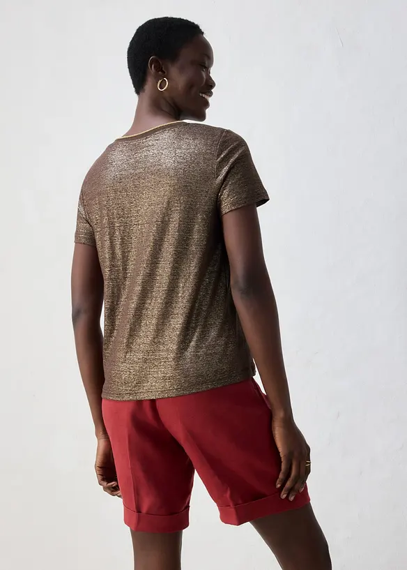 Lintopp med lurex, bonprix