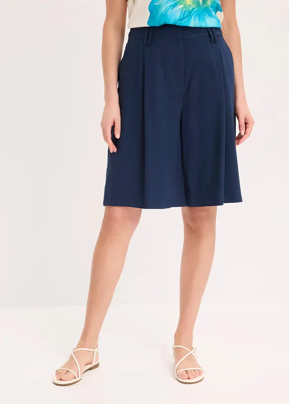 Bermudashorts i viskose med mykt fall, bonprix