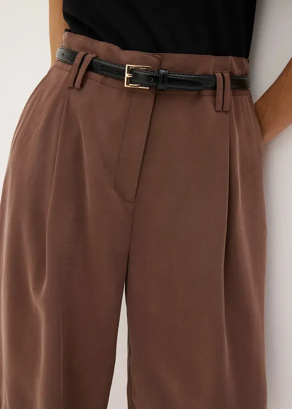 Bermudashorts i viskose med mykt fall, bonprix