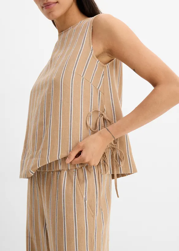 Stripete slip on-bukse, bonprix