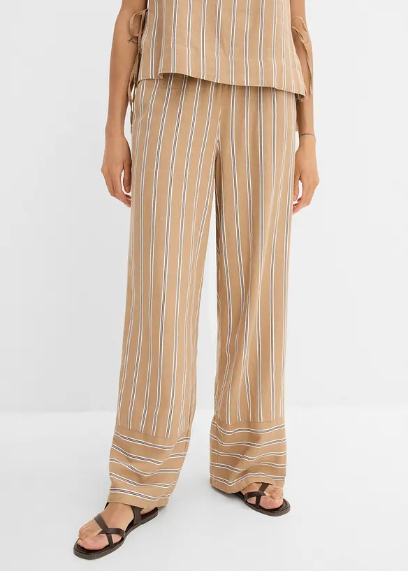 Stripete slip on-bukse, bonprix