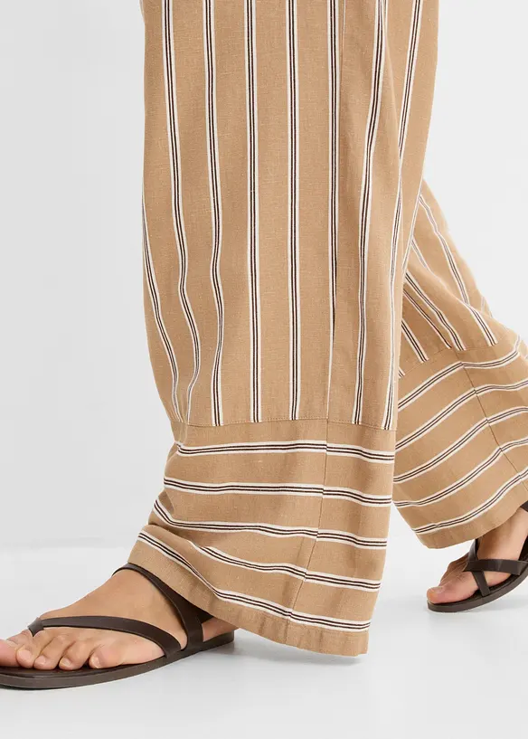 Stripete slip on-bukse, bonprix