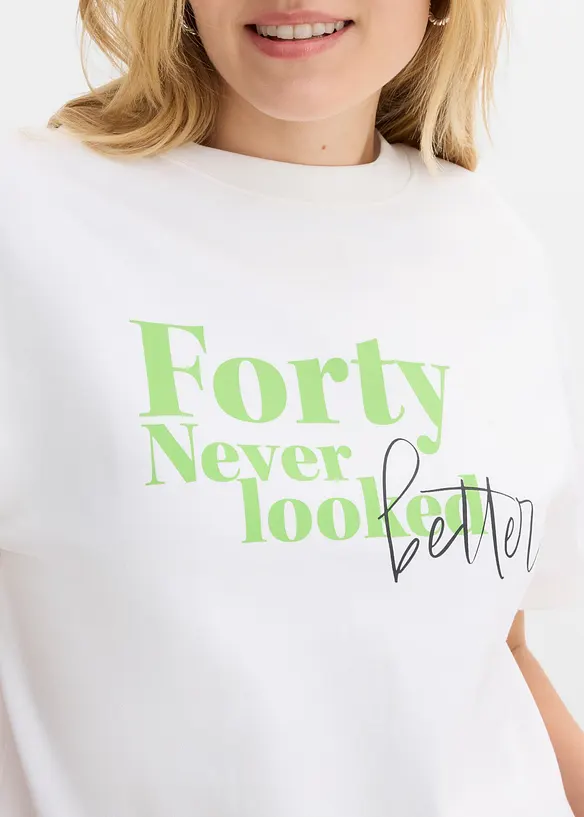 Vid T-skjorte i 100% &oslash;kologisk bomull, bonprix