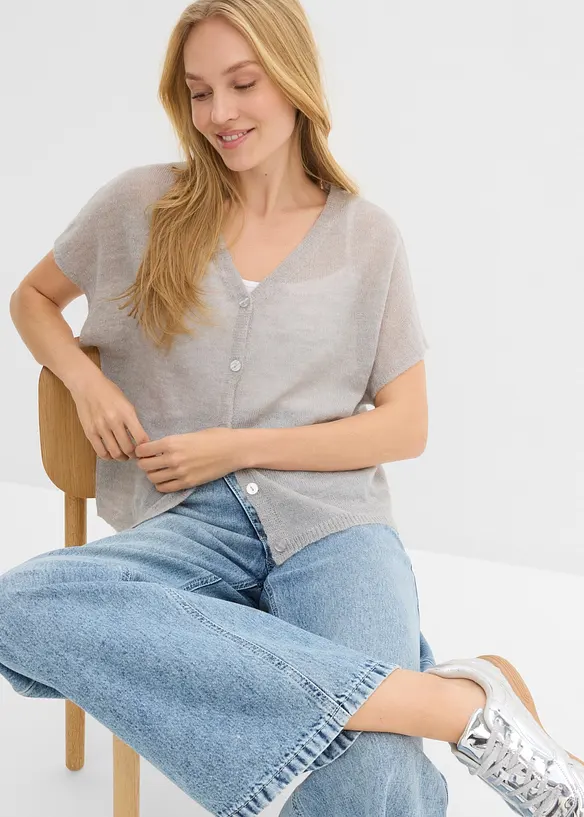 Kortermed, oversized cardigan, bonprix