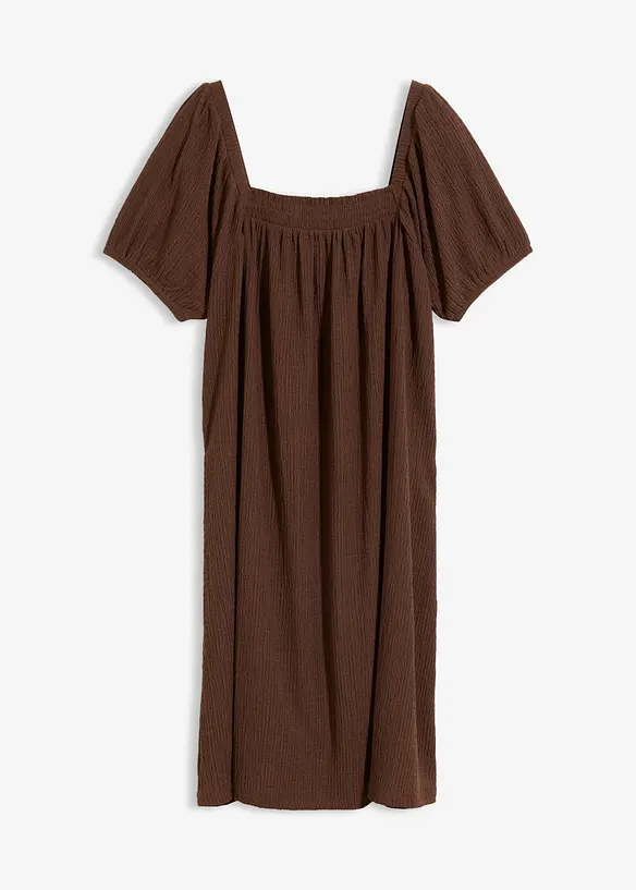 Jerseykjole i strukturert, kreppet materiale, bonprix