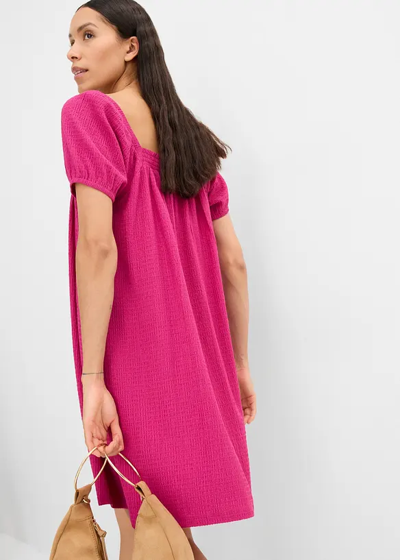 Jerseykjole i strukturert, kreppet materiale, bonprix