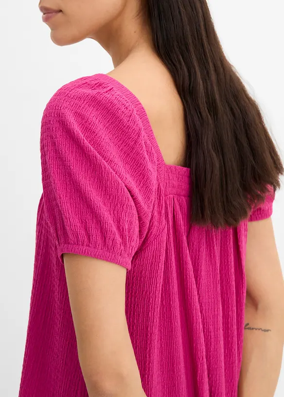 Jerseykjole i strukturert, kreppet materiale, bonprix