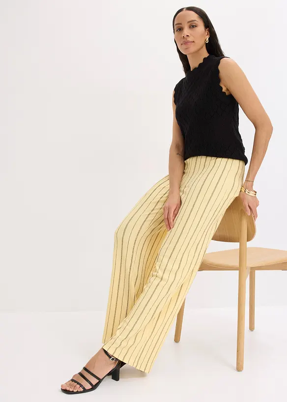 Slip on-bukse av strukturert jersey, bonprix