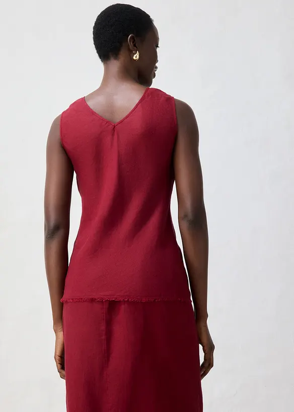 Singlet i 100% lin, bonprix