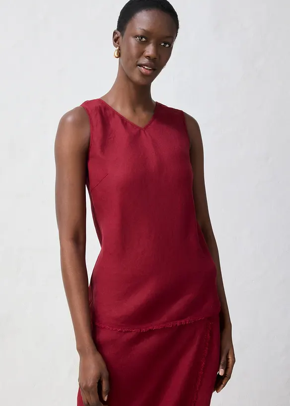 Singlet i 100% lin, bonprix
