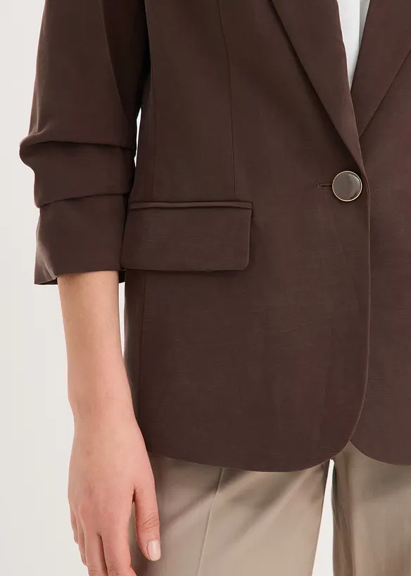 Blazer i viskose og ledig modell med 3/4-lange ermer, bonprix