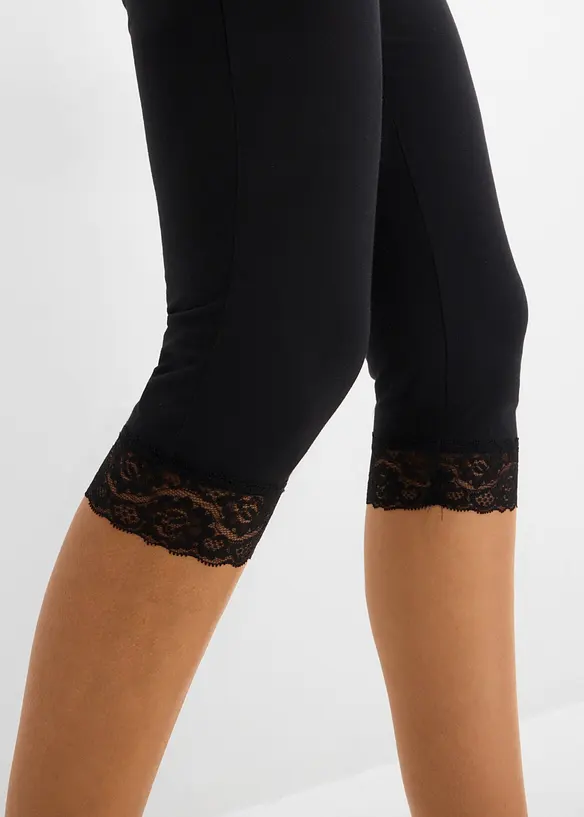 Caprileggings med blondedetalj, bonprix