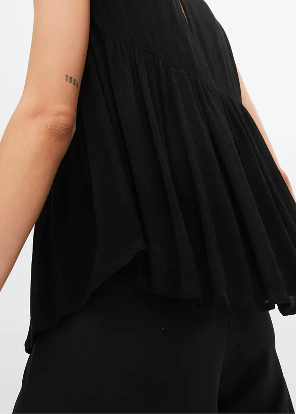 Ermel&oslash;s bluse i lett viskose, bonprix