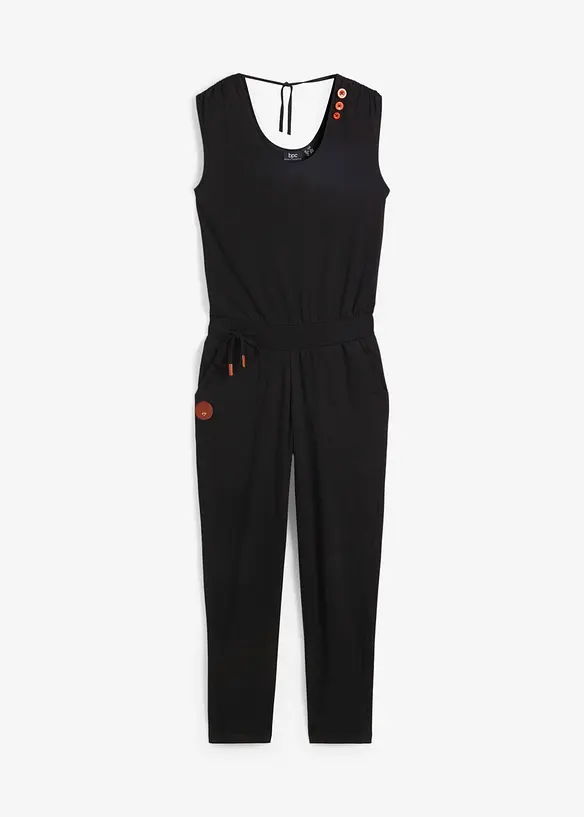 Trikot-jumpsuit av bomullsmiks, bonprix