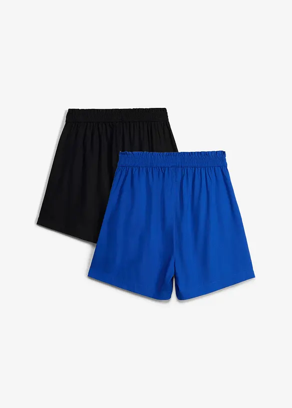 Slip on-shorts av myk viskose (2-pack), bonprix
