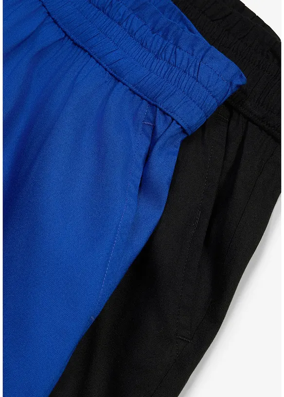 Slip on-shorts av myk viskose (2-pack), bonprix