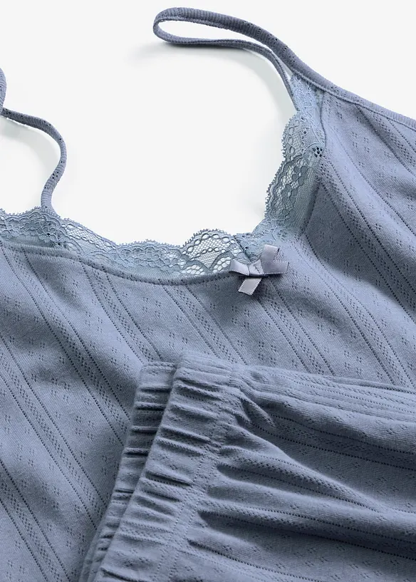 Kort pyjamas i pointellejersey, bonprix