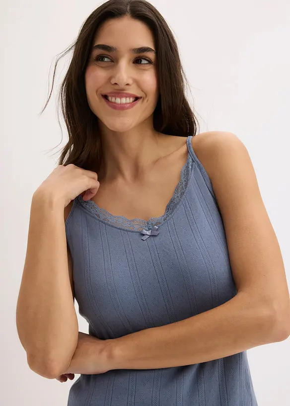 Kort pyjamas i pointellejersey, bonprix