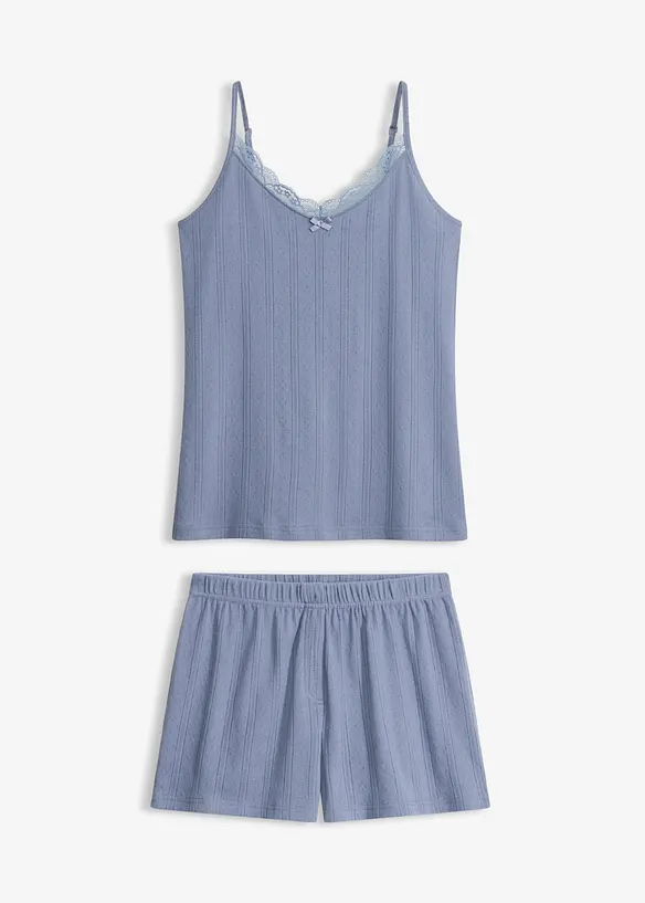 Kort pyjamas i pointellejersey, bonprix