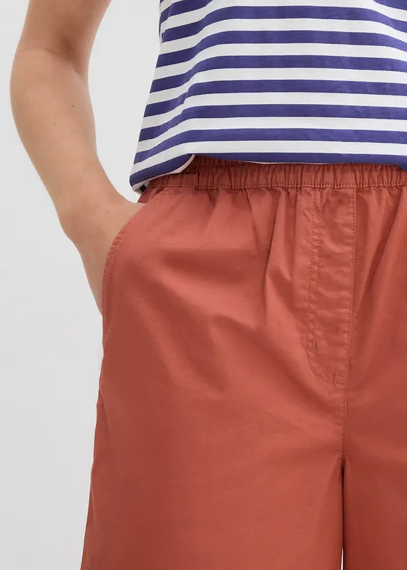 Bermudashorts i papertouch-materiale med bomull, bonprix