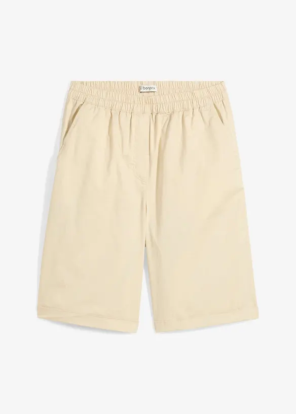 Bermudashorts i papertouch-materiale med bomull, bonprix