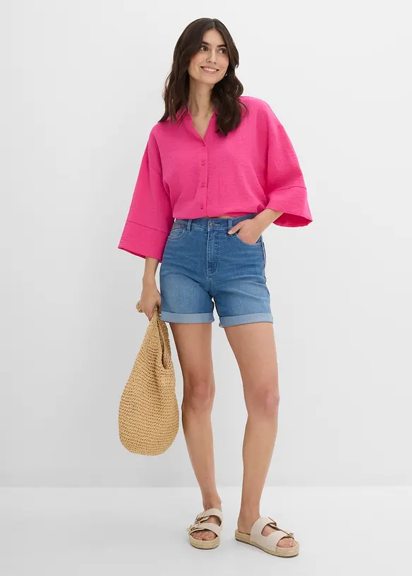 Jeansshorts Mid Waist, bonprix